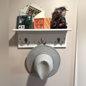 CC Brand Gray Fedora Hat w Chain Detail